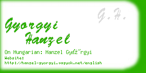 gyorgyi hanzel business card